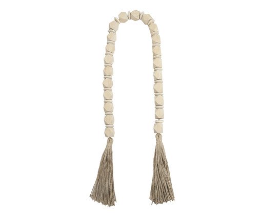 Colar Decorativo em Madeira, beige | WestwingNow