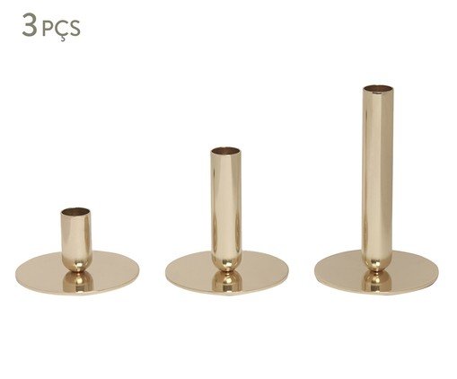 Kit Casticais em Metal 3 Pçs, gold | WestwingNow