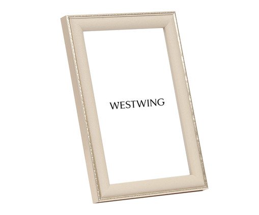Porta-Retrato em Poliestireno e Vidro - 10X15, beige | WestwingNow