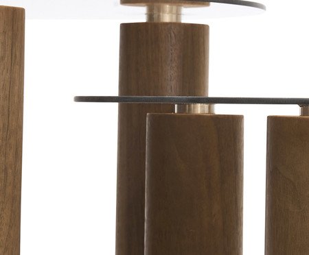 Kit Mesas em Madeira e Vidro 2 Pçs | Westwing