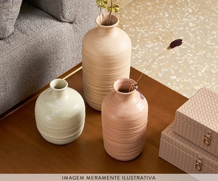 Kit Vasos em Cerâmica 3 Pçs | Westwing