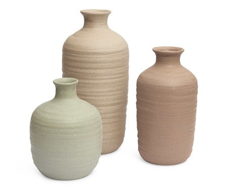 Kit Vasos em Cerâmica 3 Pçs | Westwing