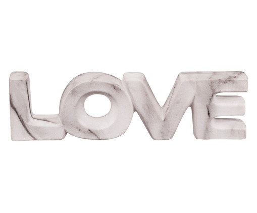 Adorno Love em Cerâmica Mármore, Branco | WestwingNow