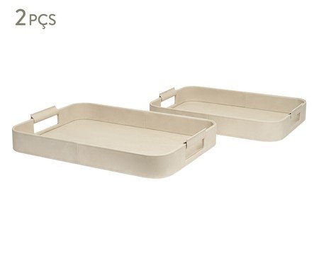 Kit Bandejas em Mdf Com Revestimento em Pu 2 Pçs | Westwing