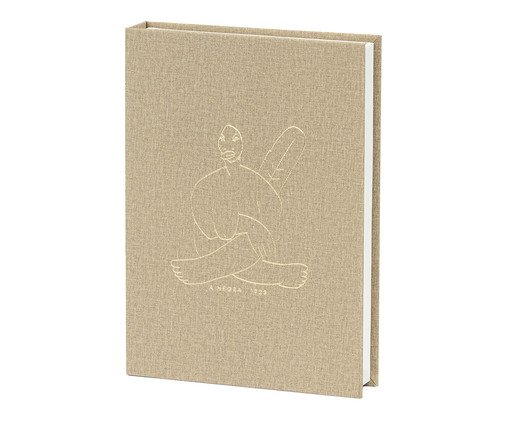 Livro-Caixa A Negra em Mdf e Pu, beige | WestwingNow