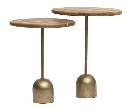 Kit Mesas em Madeira e Metal 2 Pçs | Westwing