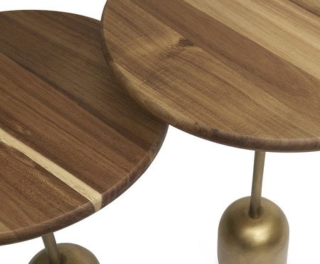 Kit Mesas em Madeira e Metal 2 Pçs | Westwing