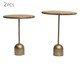 Kit Mesas em Madeira e Metal 2 Pçs, gold | WestwingNow