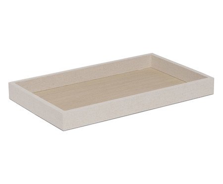 Kit Bandejas em Mdf Laminado e Linho 2 Pçs | Westwing