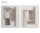 Kit Quadros em Poliestireno e Canvas 2 Pçs, beige | WestwingNow