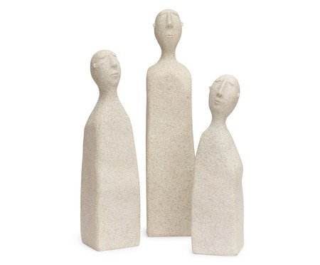 Kit Esculturas Pessoas em Polirresina 3 Pçs | Westwing