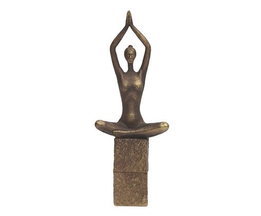 Escultura Yoga em Polirresina, gold | WestwingNow