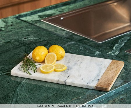 Tabua em Mármore e Madeira | Westwing