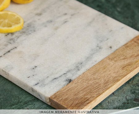 Tabua em Mármore e Madeira | Westwing