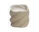 Vela Com Suporte em Cerâmica, beige | WestwingNow
