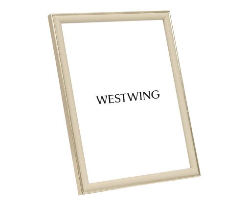 Porta-Retrato em Poliestireno e Vidro - 20X25, beige | WestwingNow