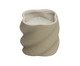 Vela Com Suporte em Cerâmica, beige | WestwingNow