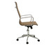 Cadeira de Escritório com Rodízios Glove Alta - Mel, Marrom, Prata / Metálico | WestwingNow