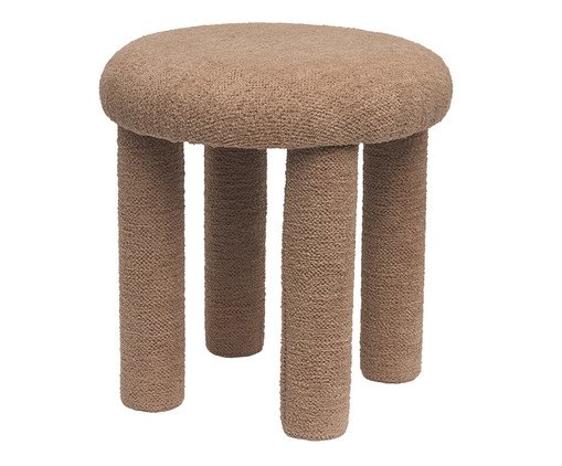 Pufe em Madeira e Boucle, Terracotta | WestwingNow