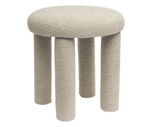 Pufe em Madeira e Boucle, grey | WestwingNow