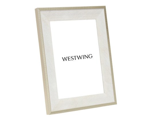 Porta-Retrato em Poliestireno e Vidro - 15X20, Off White | WestwingNow