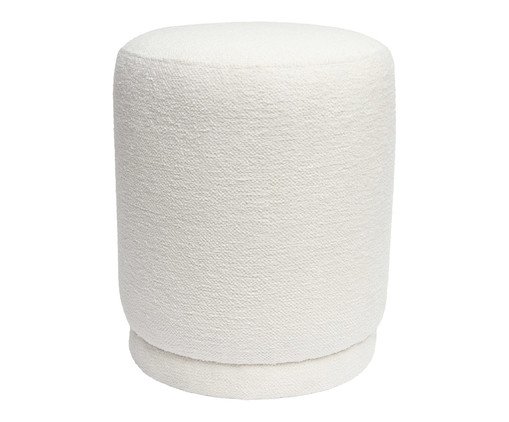Pufe em Madeira e Boucle, Off White | WestwingNow