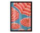 Quadro Rosa No Azul com Moldura Preto, pink | WestwingNow