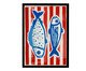 Quadro Peixes com Moldura Preto, red | WestwingNow