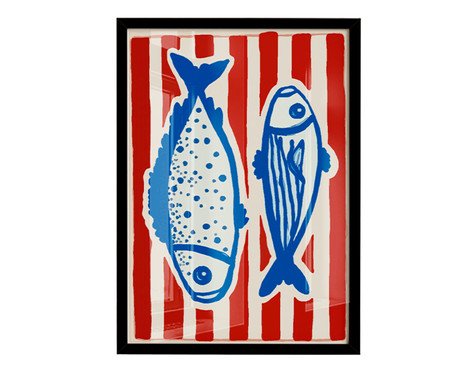 Quadro Peixes com Moldura Preto | Westwing