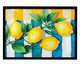 Quadro Limão Siciliano Listradocom Moldura Preto, blue | WestwingNow