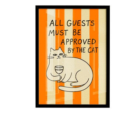 Quadro Cat com Moldura Preto | Westwing