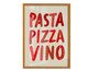 Quadro Pasta Pizza & Vinocom Moldura Marrom, red | WestwingNow