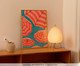 Quadro Rosa No Azul com Moldura Marrom, pink | WestwingNow