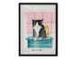 Quadro Wash Your Pawscom Moldura Preto, pink | WestwingNow