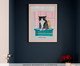 Quadro Wash Your Pawscom Moldura Branca, pink | WestwingNow