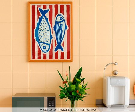 Quadro Peixes com Moldura Marrom | Westwing