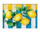 Quadro Limão Siciliano Listradocom Moldura Branca, blue | WestwingNow