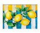 Quadro Limão Siciliano Listradocom Moldura Branca, blue | WestwingNow