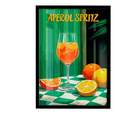 Quadro Um Aperol Spritz com Moldura Preto | Westwing