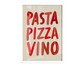 Quadro Pasta Pizza & Vinocom Moldura Branca, red | WestwingNow