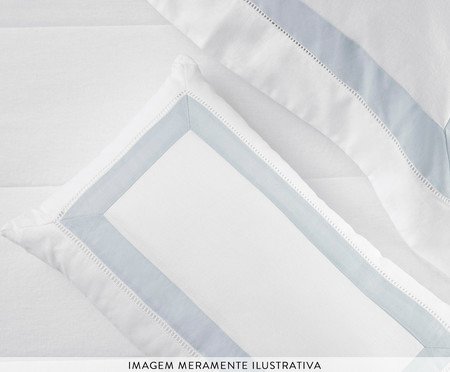 Almofada Rivus Branco e Azul | Westwing