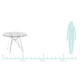 Mesa de Jantar de Vidro Redonda Eames Eiffel - Vidro, Prata ou Metálico, Colorido | WestwingNow