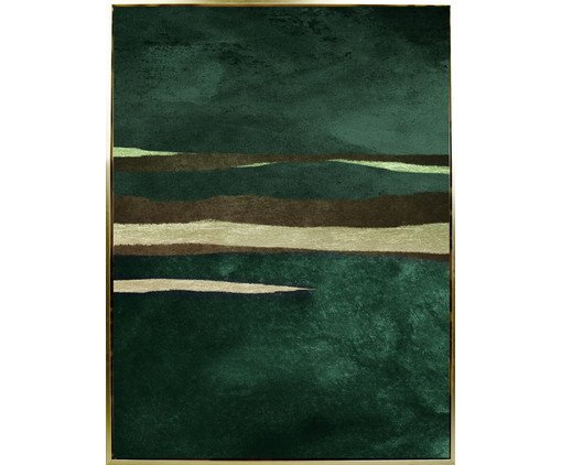 Quadro Canvas Abstrato Verde e Bege Amazônia B, green | WestwingNow