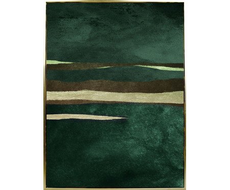 Quadro Canvas Abstrato Verde e Bege Amazônia B | Westwing