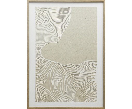 Quadro Abstrato em Linho e Gesso Nude Lençóis A, Natural | WestwingNow