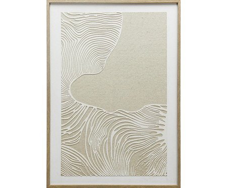 Quadro Abstrato em Linho e Gesso Nude Lençóis A | Westwing