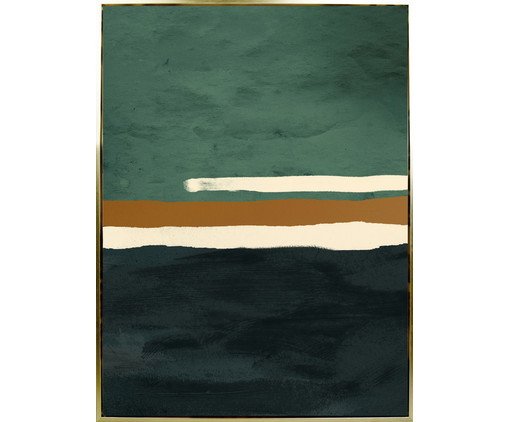 Quadro Canvas Abstrato Verde e Bege Amazônia C, green | WestwingNow