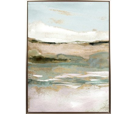 Quadro Canvas Abstrato Dourado e Verde Armênia B | Westwing
