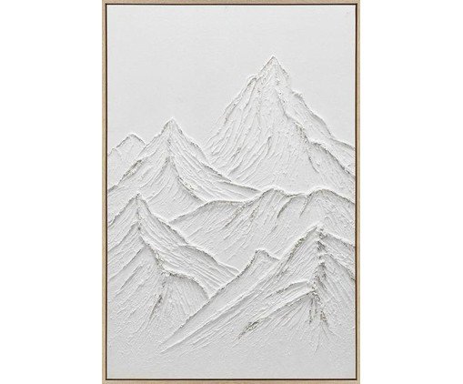 Quadro Montanhas em Gesso Branco St. Moritz A, white | WestwingNow