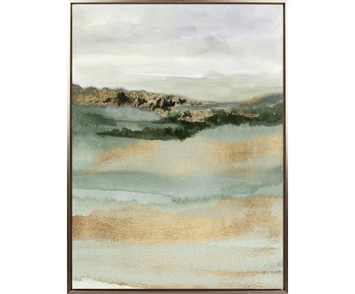 Quadro Canvas Abstrato Dourado e Verde Armênia A, gold | WestwingNow